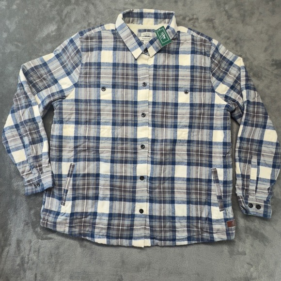 L.L. Bean Women's Scotch Plaid Sherpa-Lined Shirt XL - Picture 2 of 9